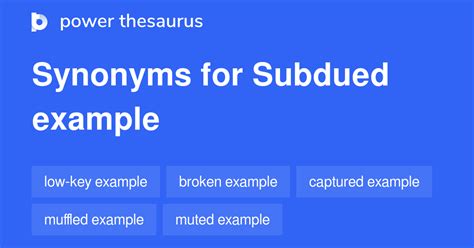 subdued synonym